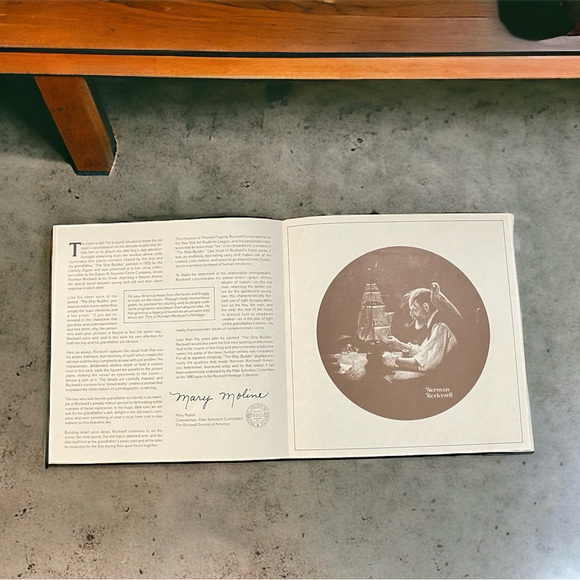 2/$50 Vintage Collector Plate Norman Rockwell The Ship Builder 1980 Authentic - Picture 4 of 8